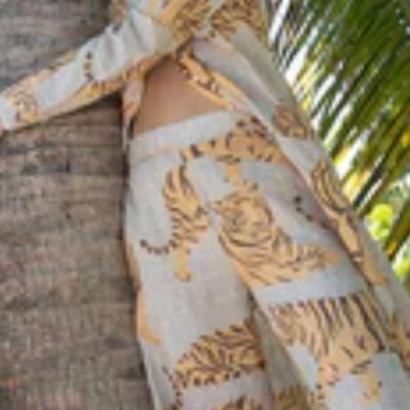 Las Surenas Linen Tiger Pants - XL- NWT - Picture 6 of 10